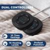 imageBedsure Electric Blanket Twin  Soft Ribbed Flannel Heated Blanket Heating Blanket with 10 Time Settings 6 Heat Settings and 8 hrs Timer Auto Shut Off 62x84 inches Grey03  Cream