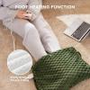 imageBedsure Electric Foot Warmer Bed Foot Warmer Fast Heating Versatile Extra Large Heating Pad for Feet Back and Full Body Gifts for Women Men and Mom Auto Shut Off 20x33 Inches Charcoal Grey01  Dark Green