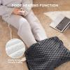 imageBedsure Electric Foot Warmer Bed Foot Warmer Fast Heating Versatile Extra Large Heating Pad for Feet Back and Full Body Gifts for Women Men and Mom Auto Shut Off 20x33 Inches Charcoal Grey01  Charcoal Grey