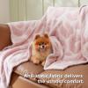 imageBedsure Fall Throw Blanket for Couch  Super Soft Cozy ampamp Warm Knit Checkered Blanket Breathable Lightweight ampamp Fluffy for Bed ampamp Sofa Gentlesoft Black 50x60 Inches03  Leopard Pink