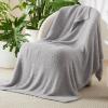 imageBedsure Fall Throw Blanket for Couch  Super Soft Cozy ampamp Warm Knit Checkered Blanket Breathable Lightweight ampamp Fluffy for Bed ampamp Sofa Gentlesoft Black 50x60 Inches02  Grey