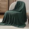 imageBedsure Fall Throw Blanket for Couch  Super Soft Cozy ampamp Warm Knit Checkered Blanket Breathable Lightweight ampamp Fluffy for Bed ampamp Sofa Gentlesoft Black 50x60 Inches02  Dark Green