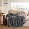 imageBedsure Fall Throw Blanket for Couch  Super Soft Cozy ampamp Warm Knit Checkered Blanket Breathable Lightweight ampamp Fluffy for Bed ampamp Sofa Gentlesoft Black 50x60 Inches02  Dark Grey