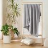 imageBedsure Fall Throw Blanket for Couch  Super Soft Cozy ampamp Warm Knit Checkered Blanket Breathable Lightweight ampamp Fluffy for Bed ampamp Sofa Gentlesoft Black 50x60 Inches02  Grey
