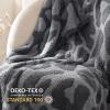 imageBedsure Fall Throw Blanket for Couch  Super Soft Cozy ampamp Warm Knit Checkered Blanket Breathable Lightweight ampamp Fluffy for Bed ampamp Sofa Gentlesoft Black 50x60 Inches03  Leopard Black