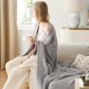imageBedsure Fall Throw Blanket for Couch  Super Soft Cozy ampamp Warm Knit Checkered Blanket Breathable Lightweight ampamp Fluffy for Bed ampamp Sofa Gentlesoft Black 50x60 Inches02  Grey