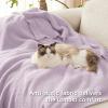 imageBedsure Fall Throw Blanket for Couch  Super Soft Cozy ampamp Warm Knit Checkered Blanket Breathable Lightweight ampamp Fluffy for Bed ampamp Sofa Gentlesoft Black 50x60 Inches02  Purple