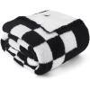 imageBedsure Fall Throw Blanket for Couch  Super Soft Cozy ampamp Warm Knit Checkered Blanket Breathable Lightweight ampamp Fluffy for Bed ampamp Sofa Gentlesoft Black 50x60 Inches01  Checkered Black