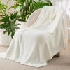 imageBedsure Fall Throw Blanket for Couch  Super Soft Cozy ampamp Warm Knit Checkered Blanket Breathable Lightweight ampamp Fluffy for Bed ampamp Sofa Gentlesoft Black 50x60 Inches02  Cream