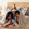 imageBedsure Fall Throw Blanket for Couch  Super Soft Cozy ampamp Warm Knit Checkered Blanket Breathable Lightweight ampamp Fluffy for Bed ampamp Sofa Gentlesoft Black 50x60 Inches02  Brown