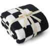 imageBedsure Fall Throw Blanket for Couch  Super Soft Cozy ampamp Warm Knit Checkered Blanket Breathable Lightweight ampamp Fluffy for Bed ampamp Sofa Gentlesoft Black 50x60 Inches01  Checkered Black
