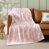 imageBedsure Fall Throw Blanket for Couch  Super Soft Cozy ampamp Warm Knit Checkered Blanket Breathable Lightweight ampamp Fluffy for Bed ampamp Sofa Gentlesoft Black 50x60 Inches03  Leopard Pink