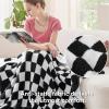 imageBedsure Fall Throw Blanket for Couch  Super Soft Cozy ampamp Warm Knit Checkered Blanket Breathable Lightweight ampamp Fluffy for Bed ampamp Sofa Gentlesoft Black 50x60 Inches01  Checkered Black