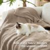 imageBedsure Fall Throw Blanket for Couch  Super Soft Cozy ampamp Warm Knit Checkered Blanket Breathable Lightweight ampamp Fluffy for Bed ampamp Sofa Gentlesoft Black 50x60 Inches02  Brown
