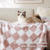 imageBedsure Fall Throw Blanket for Couch  Super Soft Cozy ampamp Warm Knit Checkered Blanket Breathable Lightweight ampamp Fluffy for Bed ampamp Sofa Gentlesoft Black 50x60 Inches01  Checkered Pink
