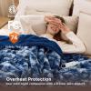 imageBedsure Faux Fur Heated Blanket Twin Size Fast Heating Electric Blanket Twin Size with 6 Heating Levels ampamp 10 Time Settings Cozy Gifts for Women Men 62x84 inches Denim Blue27  Denim Blue