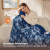 imageBedsure Faux Fur Heated Blanket Twin Size Fast Heating Electric Blanket Twin Size with 6 Heating Levels ampamp 10 Time Settings Cozy Gifts for Women Men 62x84 inches Denim Blue27  Denim Blue