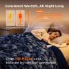 imageBedsure Faux Fur Heated Blanket Twin Size Fast Heating Electric Blanket Twin Size with 6 Heating Levels ampamp 10 Time Settings Cozy Gifts for Women Men 62x84 inches Denim Blue27  Denim Blue