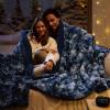 imageBedsure Faux Fur Heated Blanket Twin Size Fast Heating Electric Blanket Twin Size with 6 Heating Levels ampamp 10 Time Settings Cozy Gifts for Women Men 62x84 inches Denim Blue27  Denim Blue