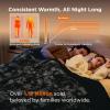 imageBedsure Faux Fur Heated Blanket Twin Size Fast Heating Electric Blanket Twin Size with 6 Heating Levels ampamp 10 Time Settings Cozy Gifts for Women Men 62x84 inches Denim Blue25  Black