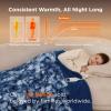 imageBedsure Faux Fur Heated Blanket Twin Size Fast Heating Electric Blanket Twin Size with 6 Heating Levels ampamp 10 Time Settings Cozy Gifts for Women Men 62x84 inches Denim Blue27  Denim Blue