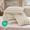 imageBedsure Faux Fur Queen Comforter Set  Beige Fluffy Comforter Queen Size Soft and Cozy Shaggy Bedding Comforter Sets Winter Warm Luxury Fuzzy Bed Set 3 Pieces 1 Comforter and 2 Pillowcases01  Beige