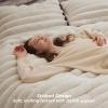 imageBedsure Faux Fur Queen Comforter Set  Beige Fluffy Comforter Queen Size Soft and Cozy Shaggy Bedding Comforter Sets Winter Warm Luxury Fuzzy Bed Set 3 Pieces 1 Comforter and 2 Pillowcases01  Beige
