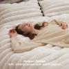 imageBedsure Faux Fur Queen Comforter Set  Beige Fluffy Comforter Queen Size Soft and Cozy Shaggy Bedding Comforter Sets Winter Warm Luxury Fuzzy Bed Set 3 Pieces 1 Comforter and 2 Pillowcases02  Coconut White