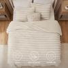 imageBedsure Faux Fur Queen Comforter Set  Beige Fluffy Comforter Queen Size Soft and Cozy Shaggy Bedding Comforter Sets Winter Warm Luxury Fuzzy Bed Set 3 Pieces 1 Comforter and 2 Pillowcases01  Beige
