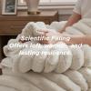imageBedsure Faux Fur Queen Comforter Set  Beige Fluffy Comforter Queen Size Soft and Cozy Shaggy Bedding Comforter Sets Winter Warm Luxury Fuzzy Bed Set 3 Pieces 1 Comforter and 2 Pillowcases01  Beige
