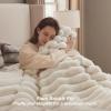 imageBedsure Faux Fur Queen Comforter Set  Beige Fluffy Comforter Queen Size Soft and Cozy Shaggy Bedding Comforter Sets Winter Warm Luxury Fuzzy Bed Set 3 Pieces 1 Comforter and 2 Pillowcases01  Beige