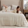 imageBedsure Faux Fur Queen Comforter Set  Beige Fluffy Comforter Queen Size Soft and Cozy Shaggy Bedding Comforter Sets Winter Warm Luxury Fuzzy Bed Set 3 Pieces 1 Comforter and 2 Pillowcases01  Beige