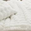 imageBedsure Faux Fur Queen Comforter Set  Beige Fluffy Comforter Queen Size Soft and Cozy Shaggy Bedding Comforter Sets Winter Warm Luxury Fuzzy Bed Set 3 Pieces 1 Comforter and 2 Pillowcases04  White