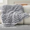 imageBedsure Faux Fur Throw Blanket  Ultra GentleSoft ampamp Fluffy Fuzzy Luxury Throw Blanket for Couch Sofa and Bed Thick and Warm for Winter Cozy Striped Decorative Gift for Women Purple 50x70 Inches03  Grey