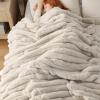 imageBedsure Faux Fur Throw Blanket  Ultra GentleSoft ampamp Fluffy Fuzzy Luxury Throw Blanket for Couch Sofa and Bed Thick and Warm for Winter Cozy Striped Decorative Gift for Women Purple 50x70 Inches02  Oatmeal