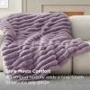 imageBedsure Faux Fur Throw Blanket  Ultra GentleSoft ampamp Fluffy Fuzzy Luxury Throw Blanket for Couch Sofa and Bed Thick and Warm for Winter Cozy Striped Decorative Gift for Women Purple 50x70 Inches05  Purple