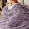 imageBedsure Faux Fur Throw Blanket  Ultra GentleSoft ampamp Fluffy Fuzzy Luxury Throw Blanket for Couch Sofa and Bed Thick and Warm for Winter Cozy Striped Decorative Gift for Women Purple 50x70 Inches05  Purple