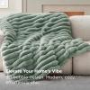 imageBedsure Faux Fur Throw Blanket  Ultra GentleSoft ampamp Fluffy Fuzzy Luxury Throw Blanket for Couch Sofa and Bed Thick and Warm for Winter Cozy Striped Decorative Gift for Women Purple 50x70 Inches04  Green