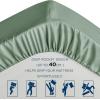 imageBedsure Fitted Sheet Queen Size Only  Brushed Microfiber Bed Sheets Ultra Soft ampamp Breathable Fade Resistant ampamp Easy Care Grey 60x8016 Inches 1 Piece11  Sage Green