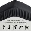 imageBedsure Fitted Sheet Queen Size Only  Brushed Microfiber Bed Sheets Ultra Soft ampamp Breathable Fade Resistant ampamp Easy Care Grey 60x8016 Inches 1 Piece06  Black