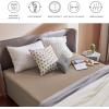 imageBedsure Fitted Sheet Queen Size Only  Brushed Microfiber Bed Sheets Ultra Soft ampamp Breathable Fade Resistant ampamp Easy Care Grey 60x8016 Inches 1 Piece08  Khaki
