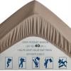imageBedsure Fitted Sheet Queen Size Only  Brushed Microfiber Bed Sheets Ultra Soft ampamp Breathable Fade Resistant ampamp Easy Care Grey 60x8016 Inches 1 Piece08  Khaki