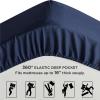 imageBedsure Fitted Sheet Queen Size Only  Brushed Microfiber Bed Sheets Ultra Soft ampamp Breathable Fade Resistant ampamp Easy Care Grey 60x8016 Inches 1 Piece04  Navy