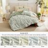 imageBedsure Floral Comforter Set Queen Size  100 Cotton Fabric with Microfiber Inner Fill Sage Green Bedding Comforter Set 3 Pieces 1 Soft Reversible Botanical Flower Comforter and 2 Pillow Shams01  Sage Green