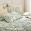 imageBedsure Floral Comforter Set Queen Size  100 Cotton Fabric with Microfiber Inner Fill Sage Green Bedding Comforter Set 3 Pieces 1 Soft Reversible Botanical Flower Comforter and 2 Pillow Shams01  Sage Green
