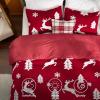 imageBedsure Fluffy Christmas Comforter Set Queen  Christmas Bedding with Christmas Tree Warm Flannel Fleece Bed Sets for Winter 3 Pieces 1 Soft Plush Shaggy Comforter with 2 Pillowcases02  Red