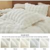 imageBedsure Fluffy Christmas Duvet Cover Set  Ultra Soft Plush Shaggy Comforter Cover Queen Size Warm Flannel Fleece Bed Sets for Winter 3 Pieces Reindeer Pattern Red03  Coconut White No Comforter
