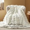 imageBedsure Fluffy Christmas Duvet Cover Set  Ultra Soft Plush Shaggy Comforter Cover Queen Size Warm Flannel Fleece Bed Sets for Winter 3 Pieces Reindeer Pattern Red03  Coconut White No Comforter