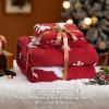 imageBedsure Fluffy Christmas Duvet Cover Set  Ultra Soft Plush Shaggy Comforter Cover Queen Size Warm Flannel Fleece Bed Sets for Winter 3 Pieces Reindeer Pattern Red10  Red Reindeer No Comforter