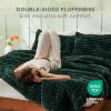 imageBedsure Fluffy Comforter Set Queen  Super Soft Faux Fur Bed Set Cream White All Seasons Warm Plush Fleece Bedding 3 Pieces 1 Shaggy Fuzzy Queen Size Comforter with 2 Pillowcases08  Emerald